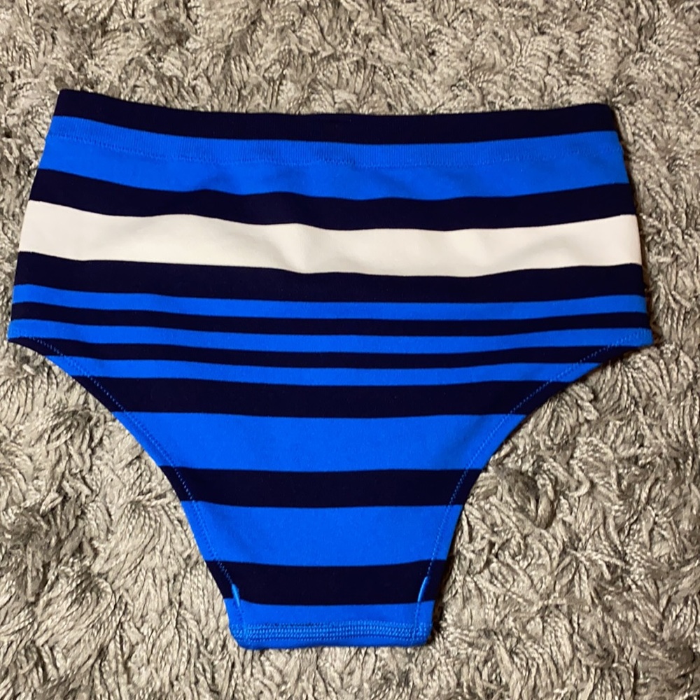 ❌SOLD❌Aerie Blue Stripe High Waist Bottoms - Picture 2 of 3